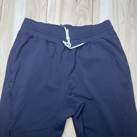 BYLT Premium Basics Active Jogger Mens Size Large Navy Blue Zip Pocket - Picture 3 of 15